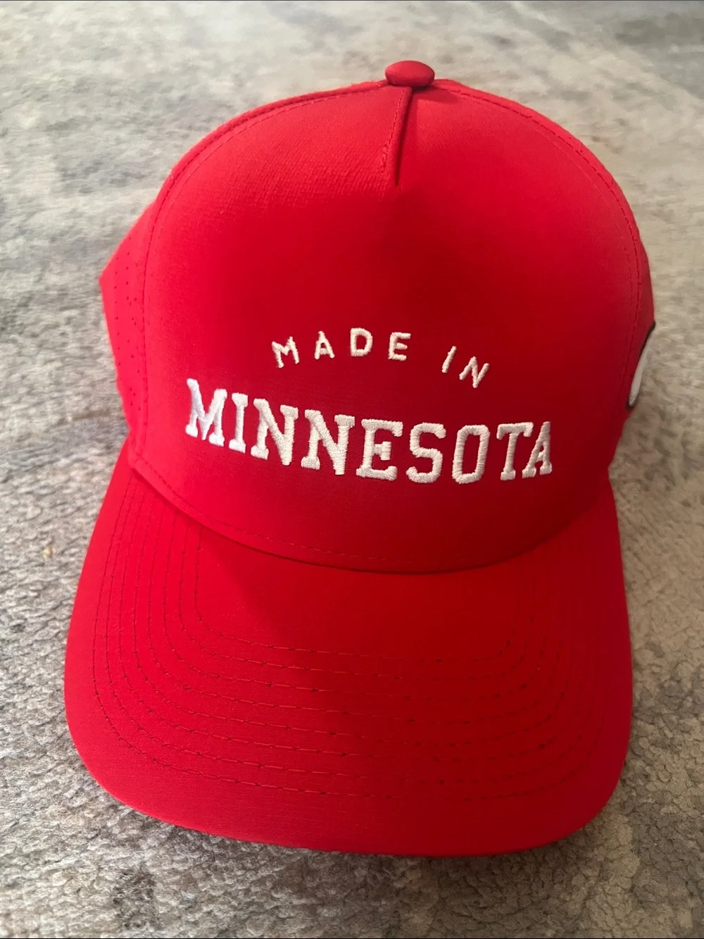 Made in Minnesota Red Performance Trucker Hat